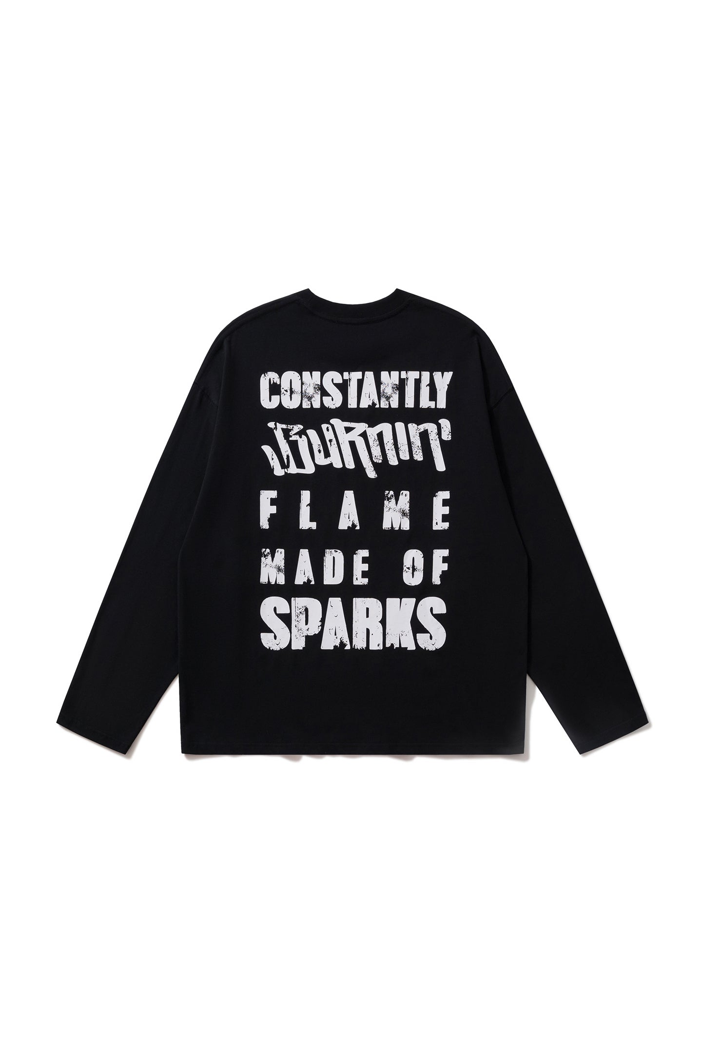 BURNIN*97'Series Logo Slogan Back Print Long Sleeve T-shirt - PSYLOS 1, BURNIN*97'Series Logo Slogan Back Print Long Sleeve T-shirt, T-shirt, Burnin, PSYLOS 1